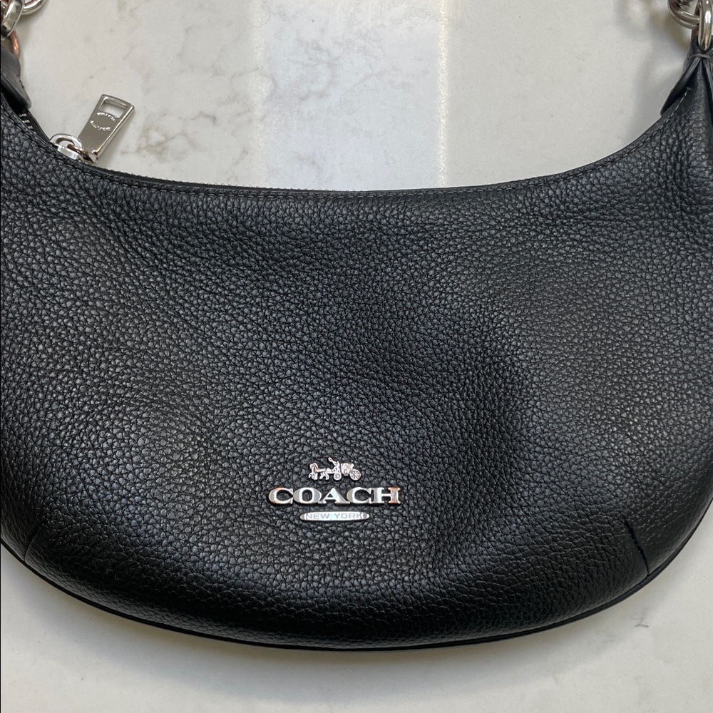 Coach Black Leather Shoulder Bag - Picture 2 of 6